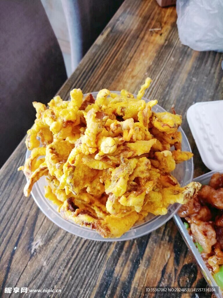 干炸鲜蘑