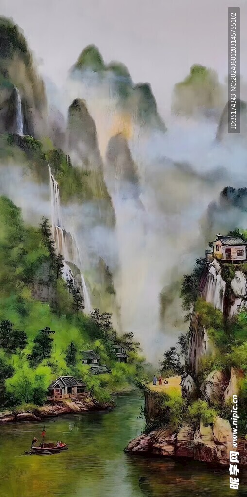山水油画