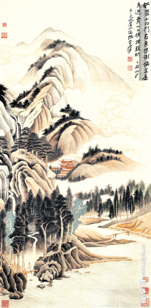 张大千 国画山水