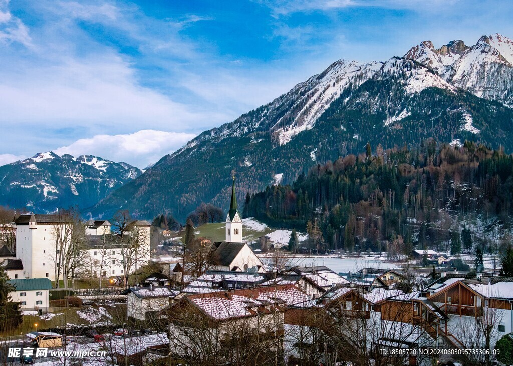 户外雪景