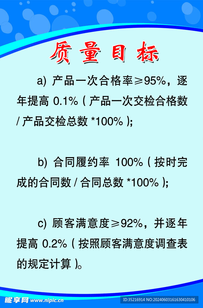 质量目标