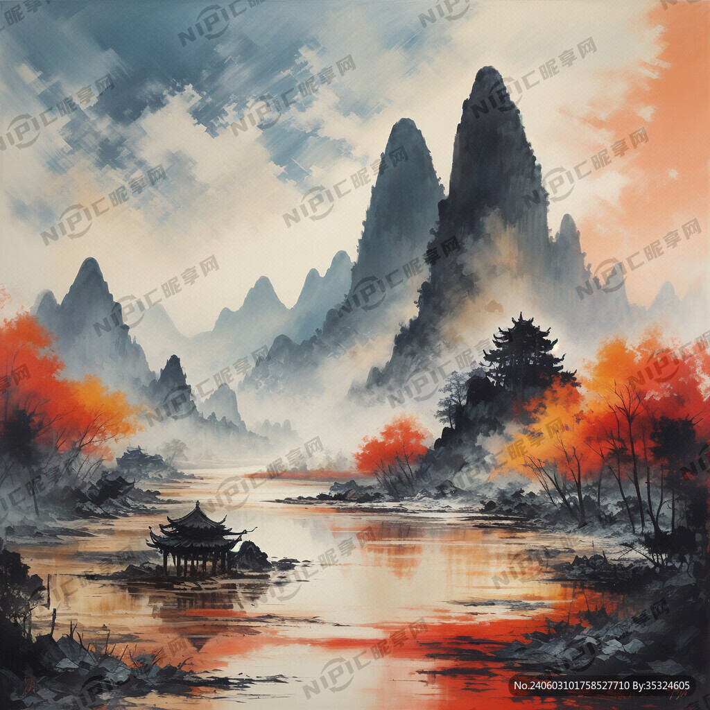 現代風格抽象画