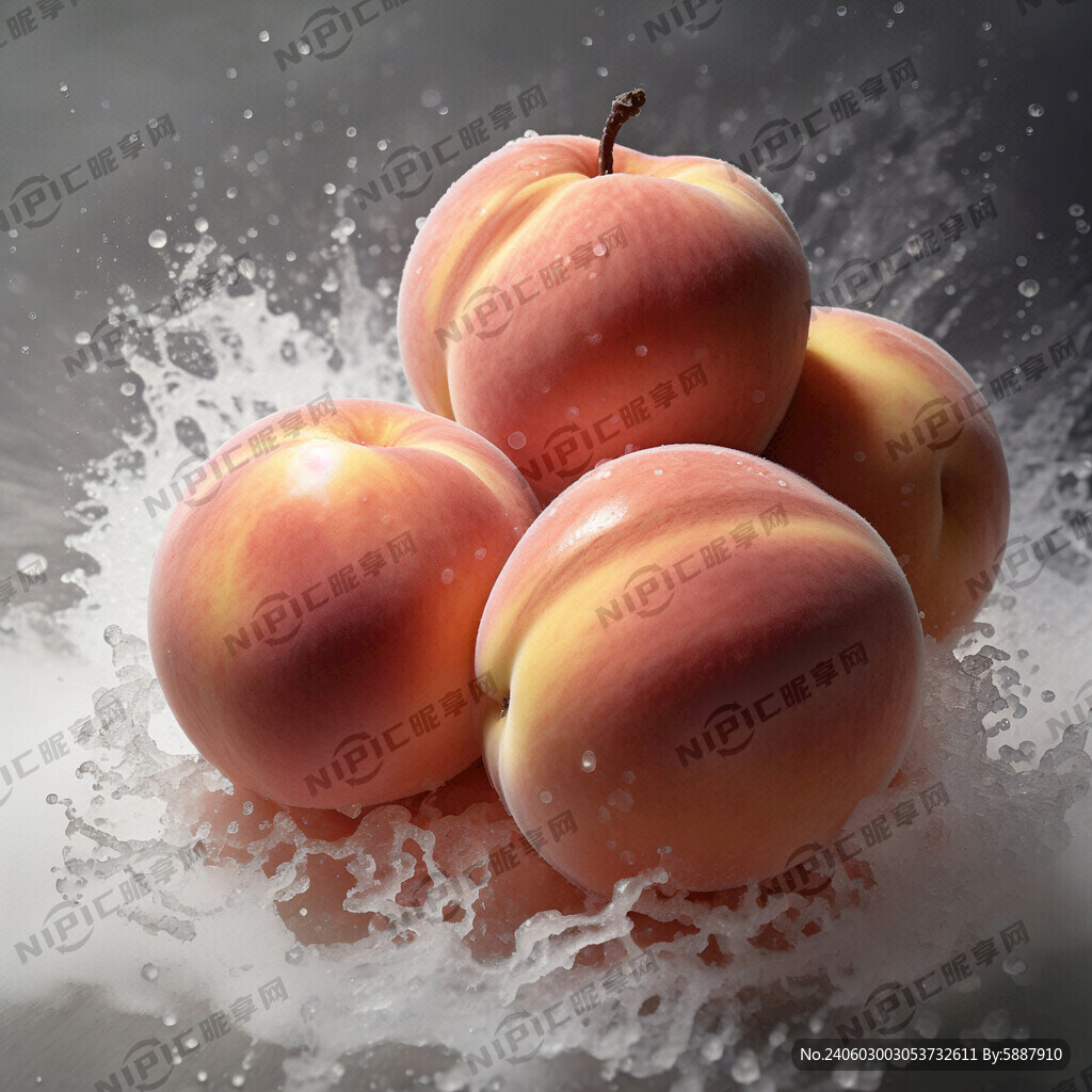 水蜜桃 鲜美 可口 生在云雾