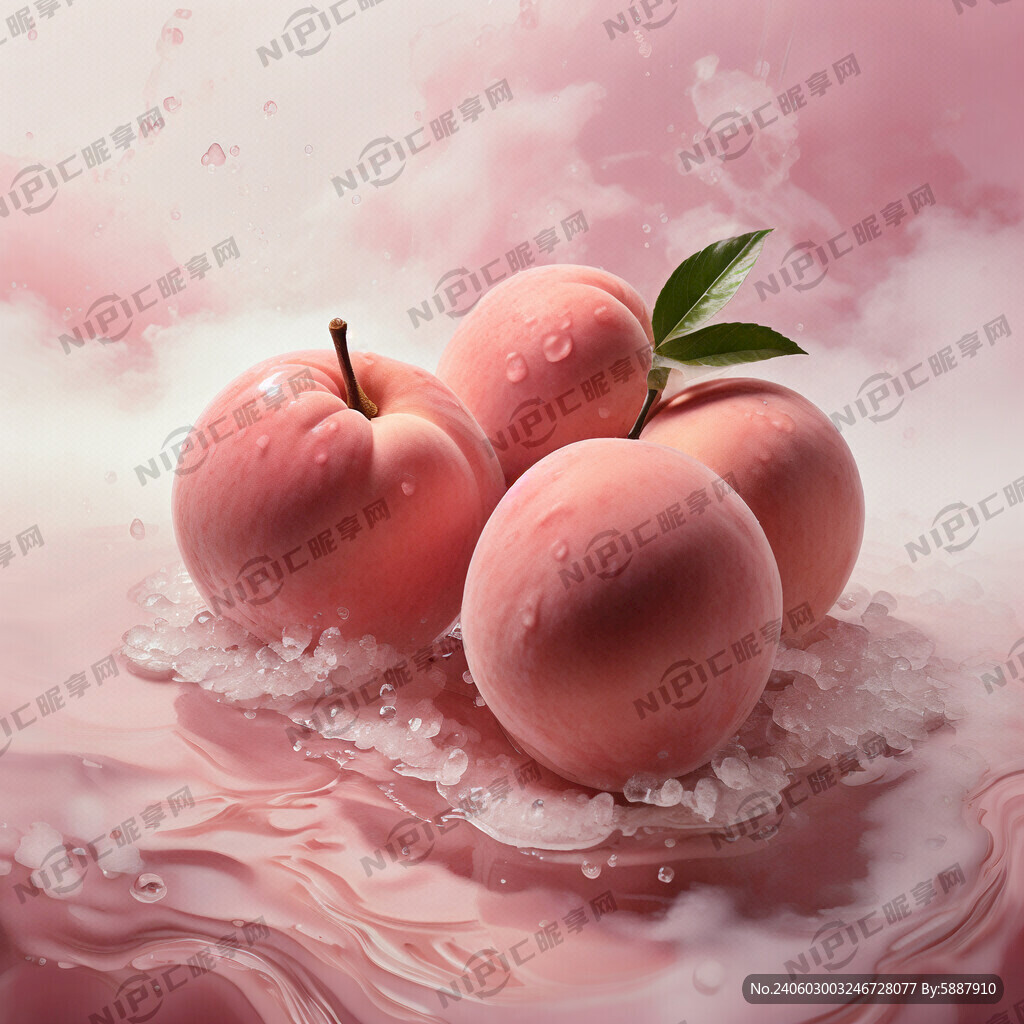 水蜜桃 鲜美 可口 生在云雾