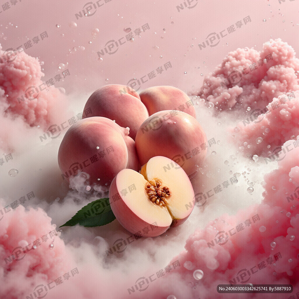 水蜜桃 鲜美 可口 云雾 高端