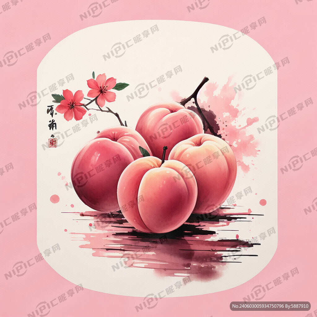 水蜜桃 鲜美 可口 新鲜欲滴