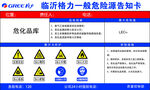 危化品库一般危险源告知卡