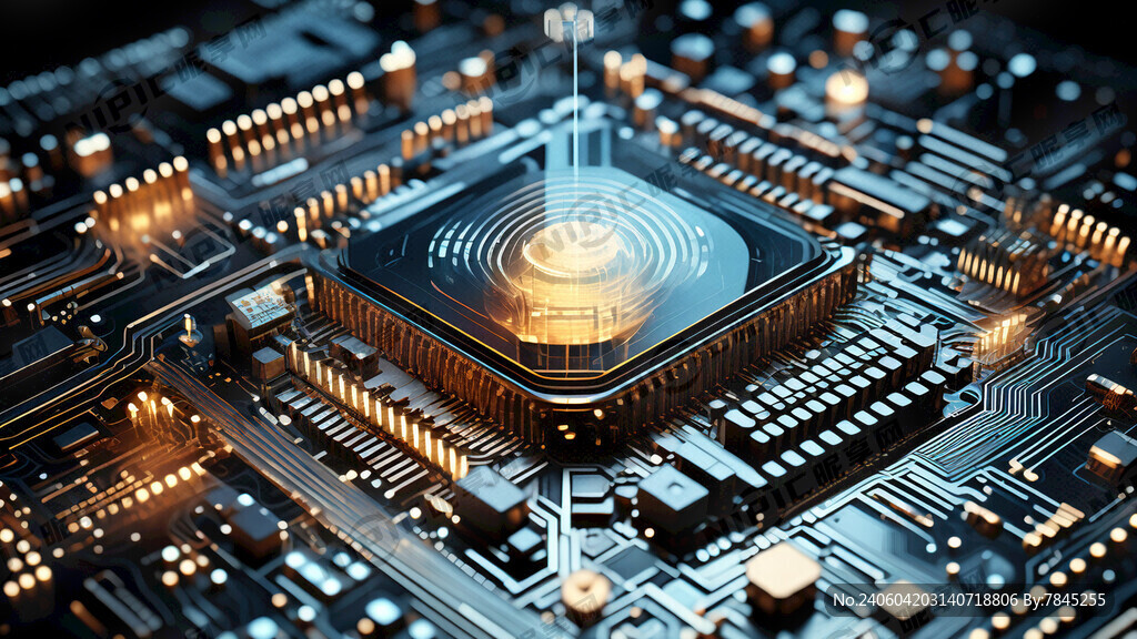 未来科技感 集成电路3D效果