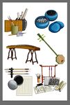 琴棋书画物品元素插画