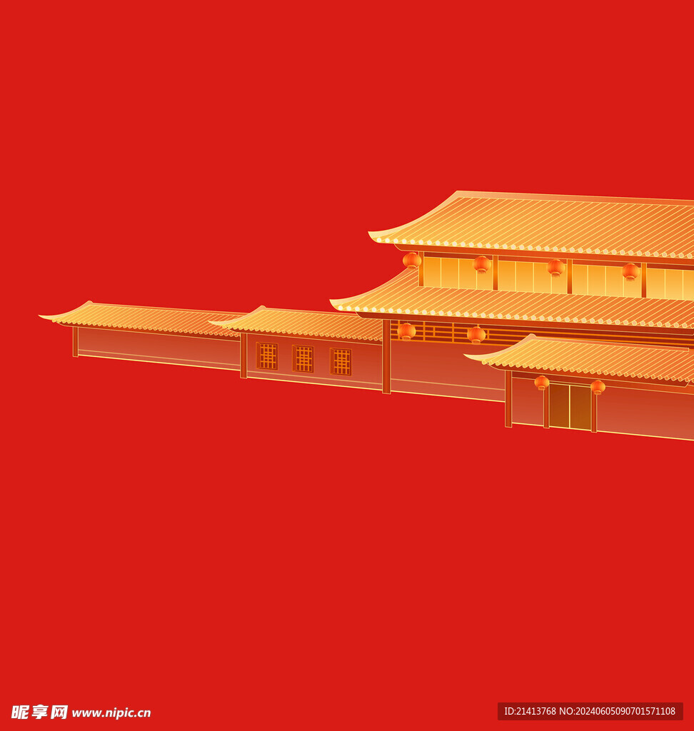 手绘古典建筑