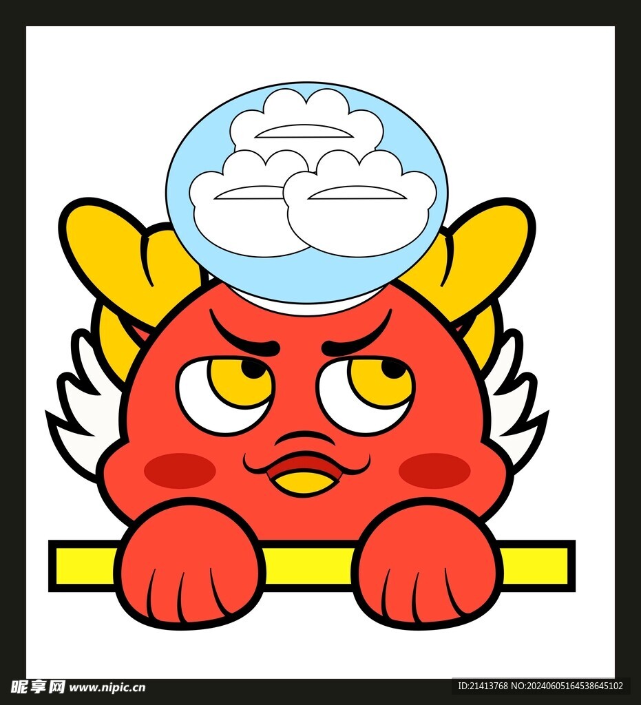 手绘卡通小龙 