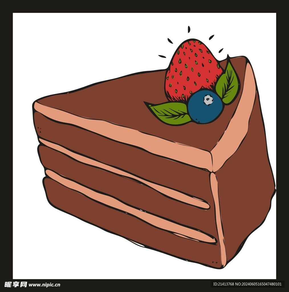 手绘蛋糕甜点 