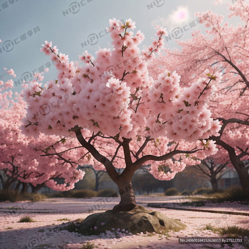 樱花 写实 近景 大朵