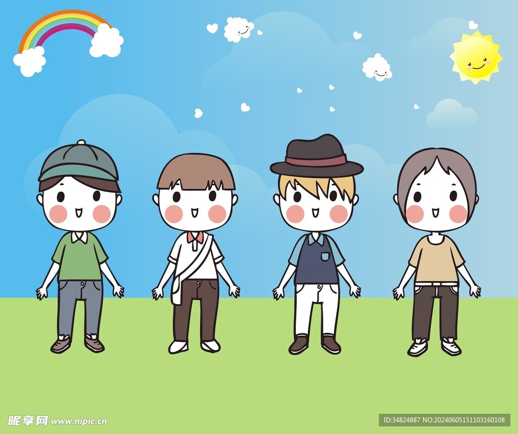 幼儿园幼儿卡通孩子
