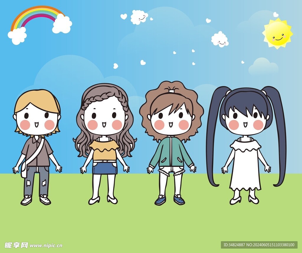 幼儿园幼儿卡通孩子