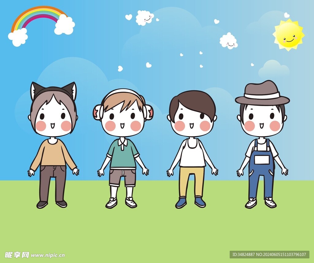 幼儿园幼儿卡通孩子