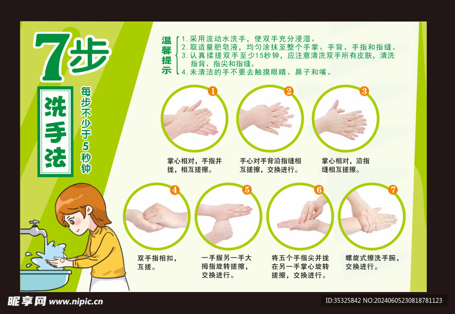 标准七步洗手