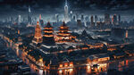 设计一个南京夜景