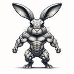 肌肉感兔子
