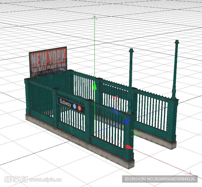 C4D模型 地铁站