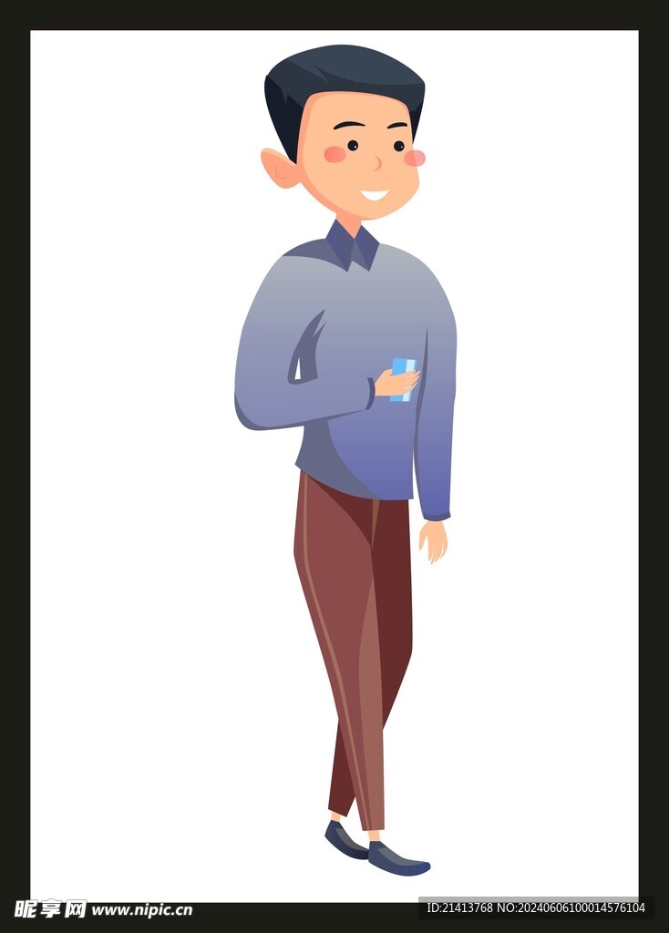 手绘男人男孩 