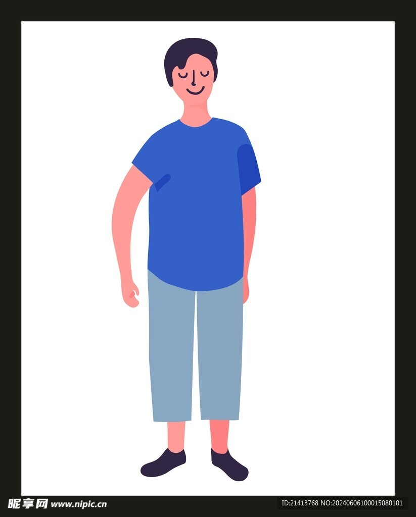手绘男人男孩 
