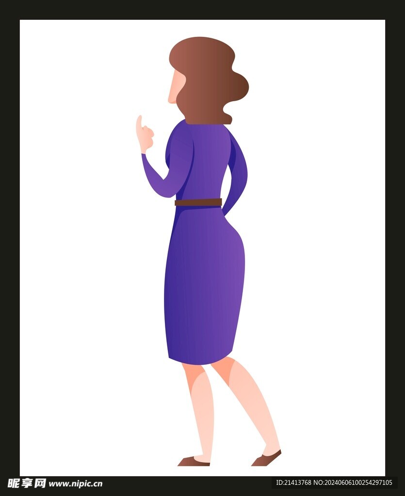 手绘女孩女人