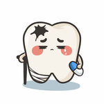 卡通牙齿 