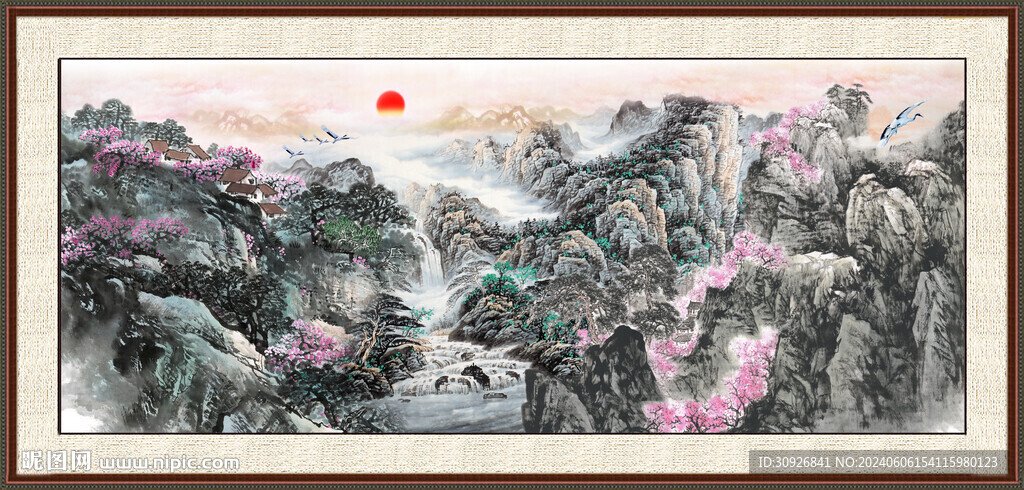 巨幅山水画 