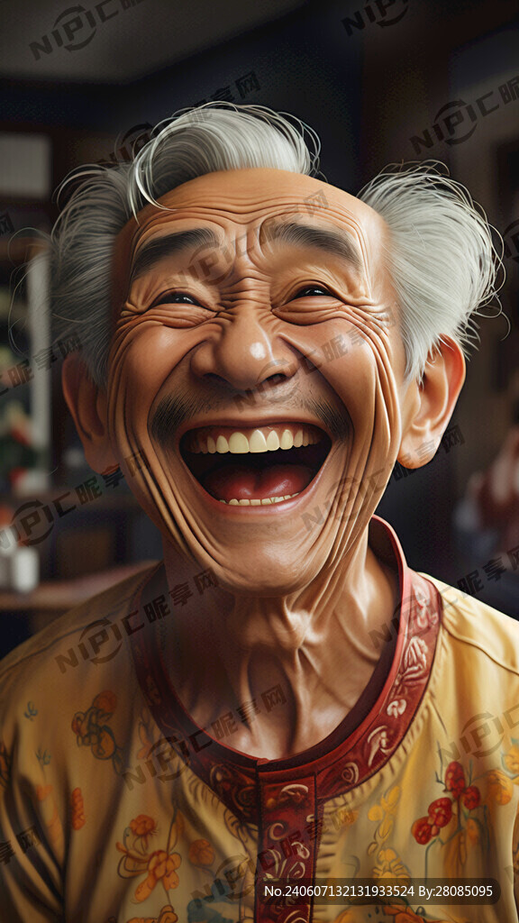 中年男性开心的大笑 高清