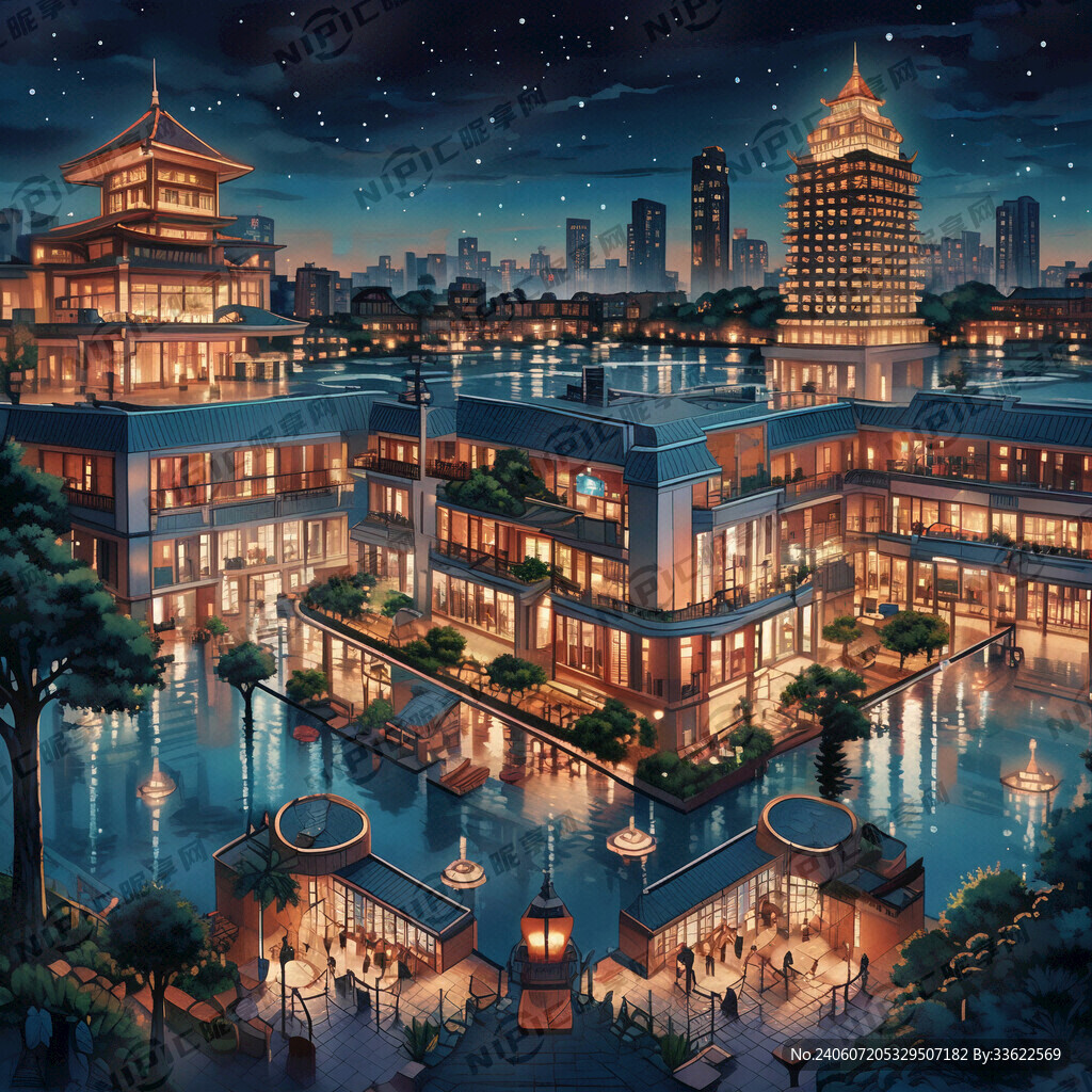 酒店夜景图