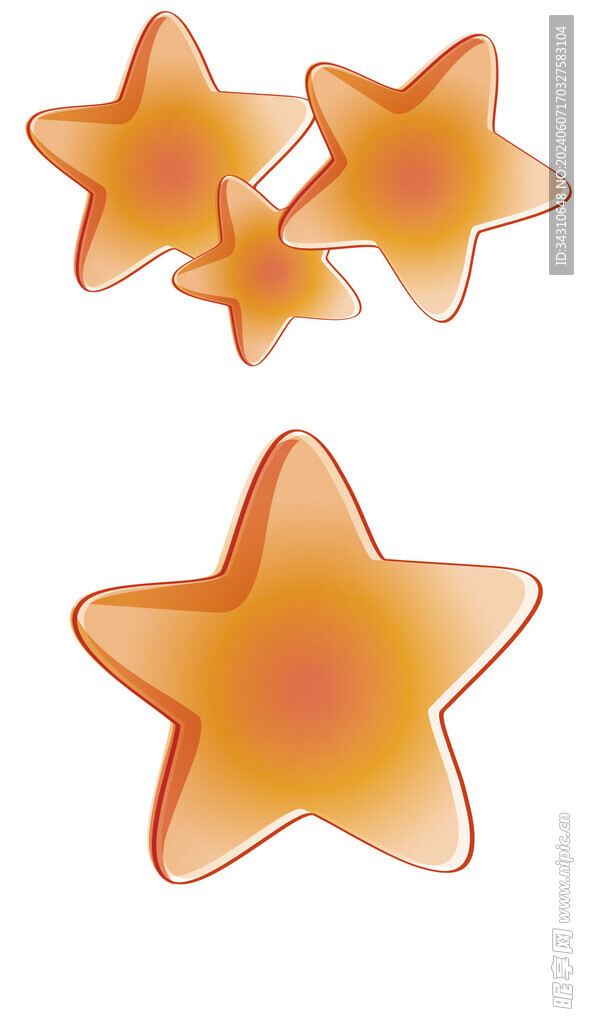 卡通星星漂浮元素五角星