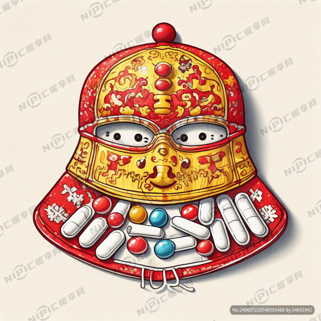 手绘的儿童帽子和手套