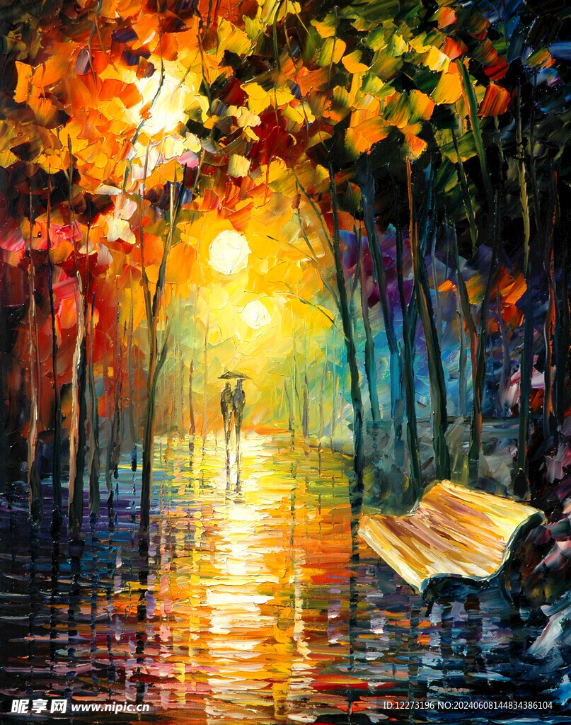 彩色油画           