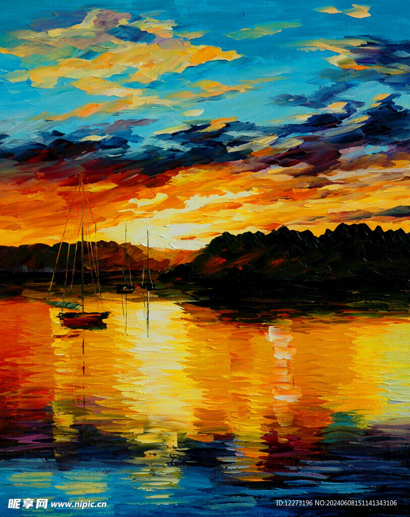 彩色油画           