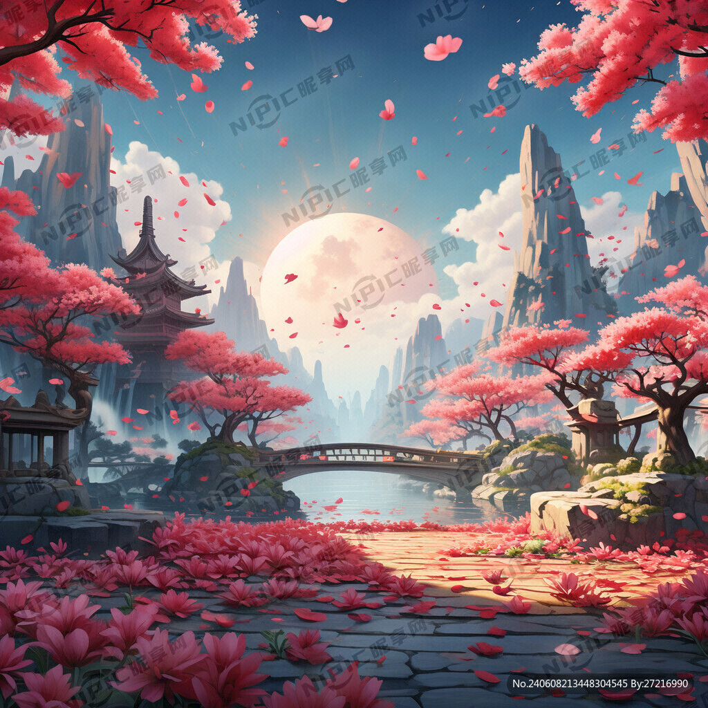 游戏梦幻唯美新中式风景 超高清