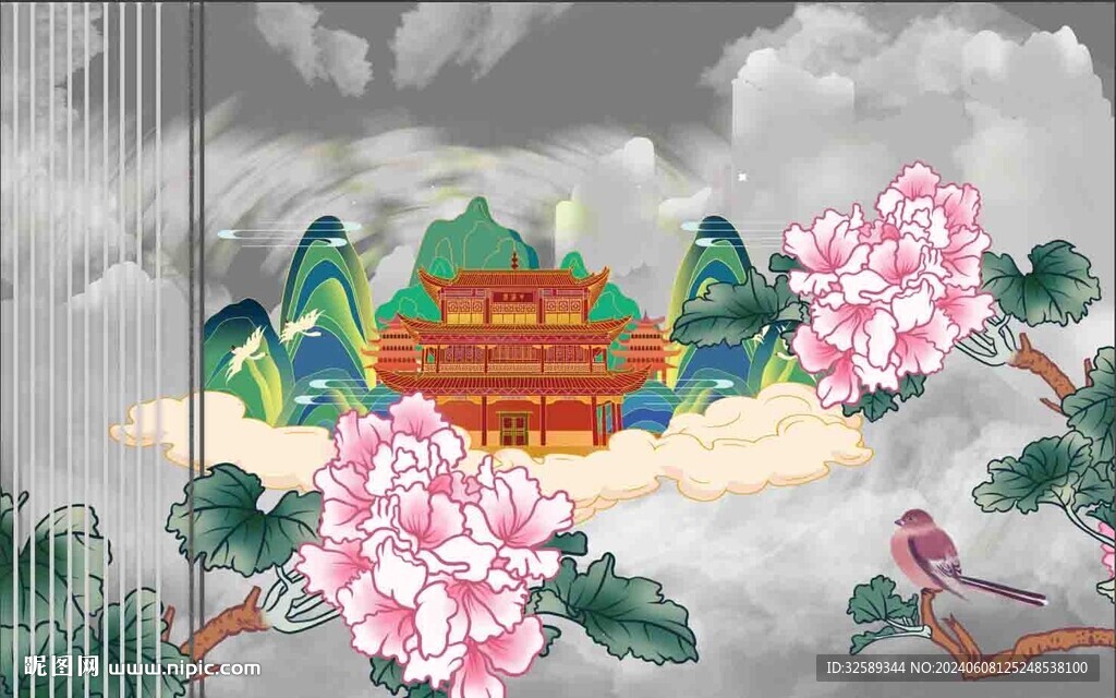 中式背景墙