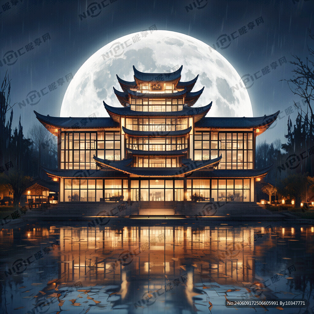 饭店标志蒹葭明月阁