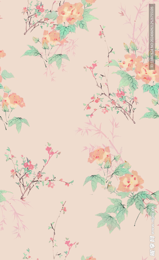 水彩花