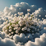 云层里的茉莉花丛，