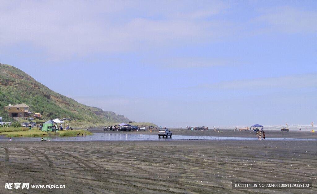 新西兰海边休闲风景