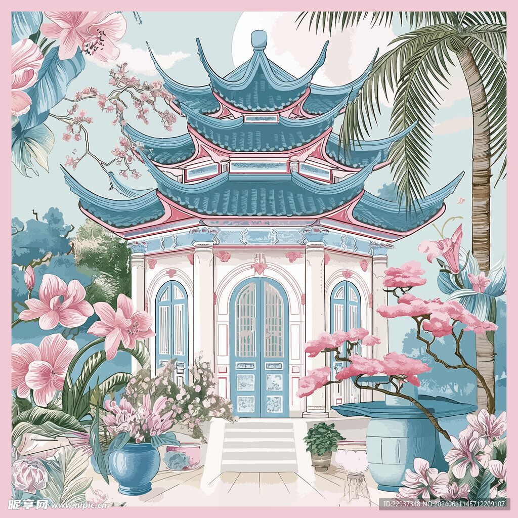 中式风粉色浪漫