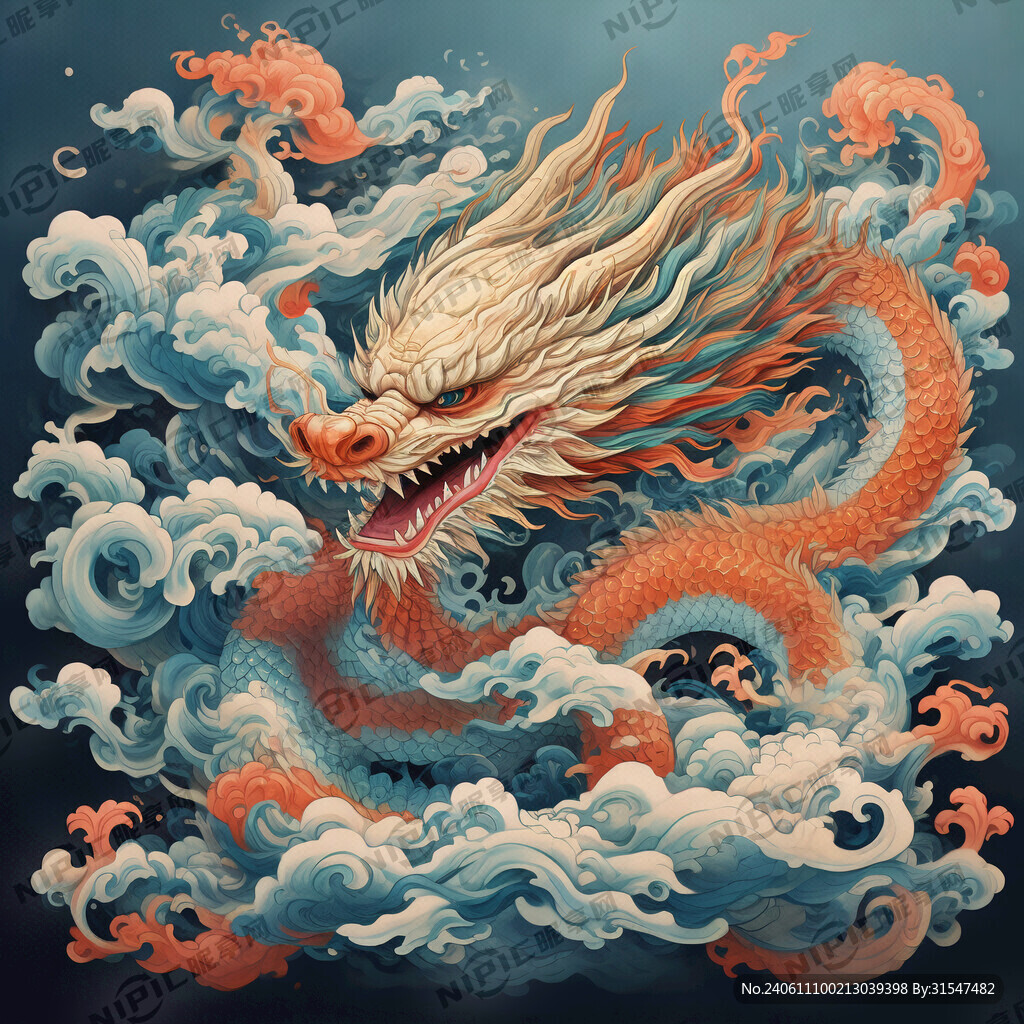 中国龙    色彩鲜艳    
