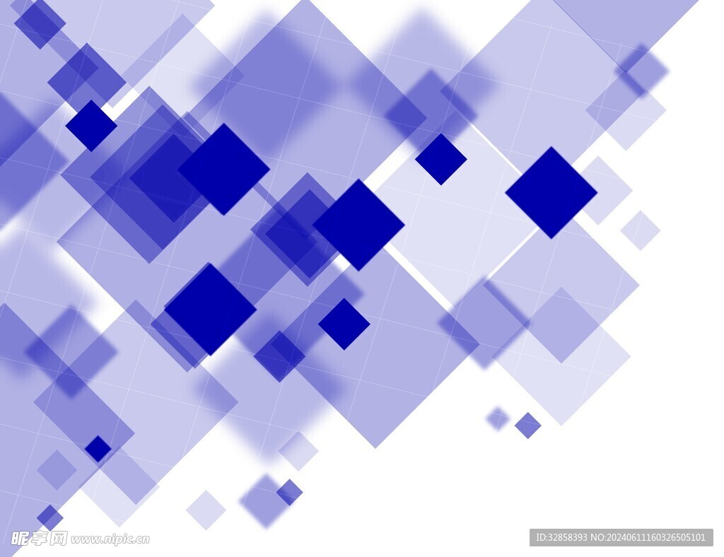 蓝紫色几何抽象造型