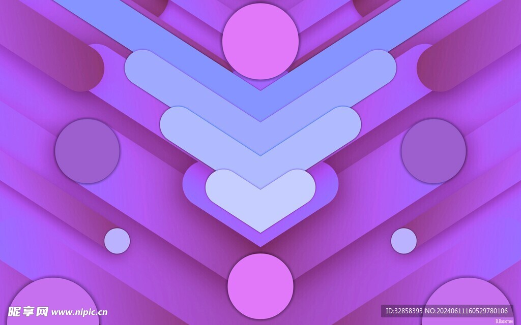 紫色抽象几何造型
