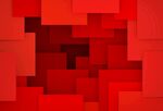 红色几何抽象造型