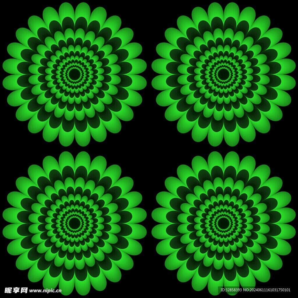 绿色抽象几何造型
