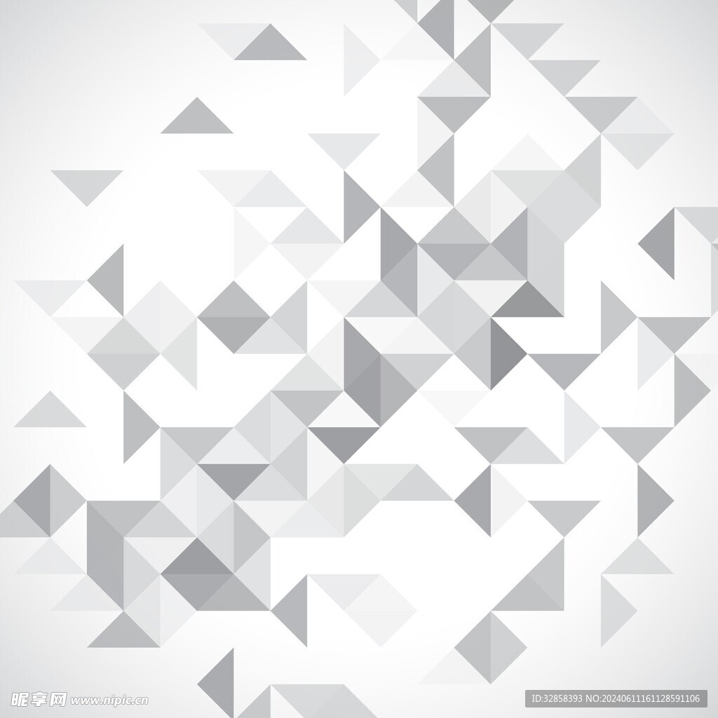 白色平铺几何抽象造型