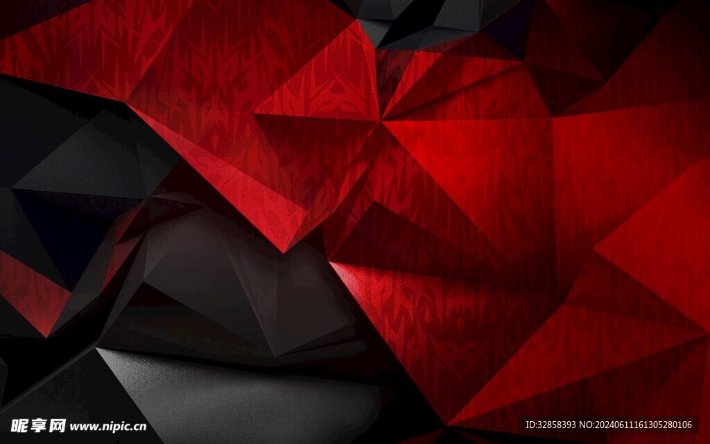 黑红立体抽象造型