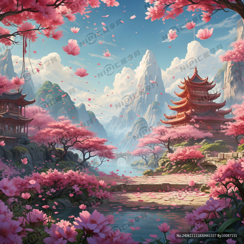 游戏梦幻唯美新中式风景 超高清